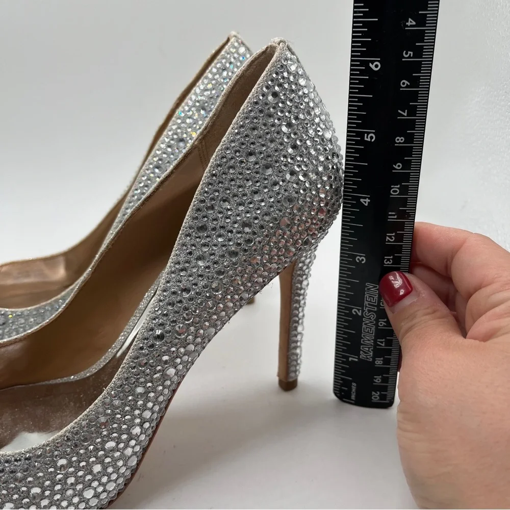 NWOB Badgley Mischka Women's Cher II Shop size 8 all blinged out pumps heels - Picture 3 of 11